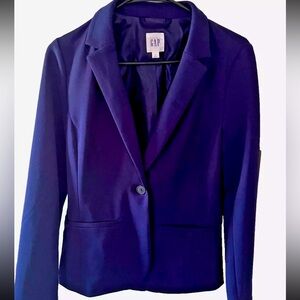 WOMENS GAP NOTCH LAPEL NAVY BLAZER JACKET SIZE 10